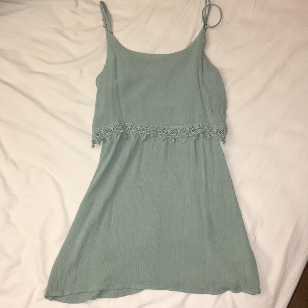 Sage Green Spaghetti Strap Dress
